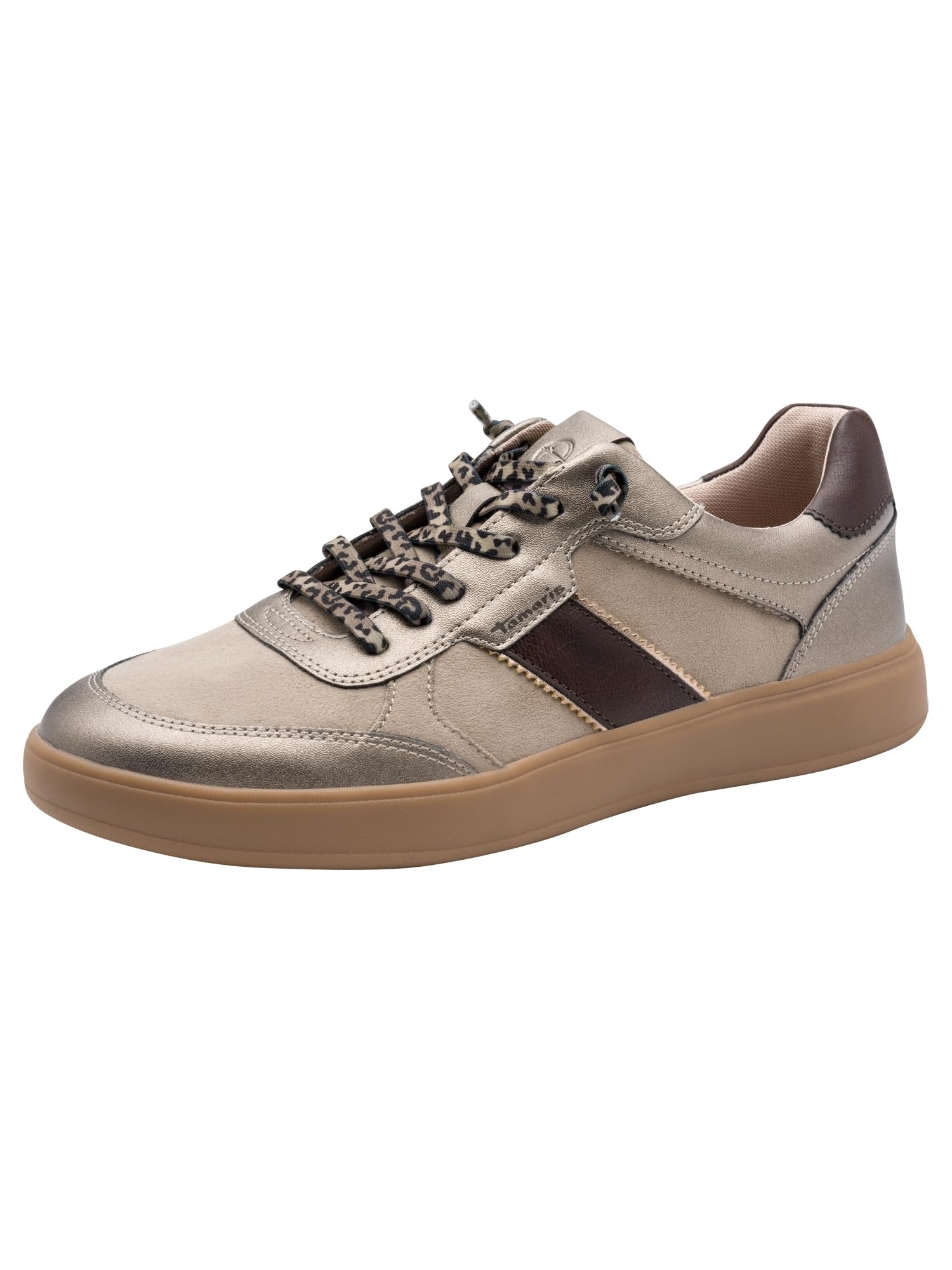 Tamaris Women's Low Flat Trainers, Brown (Taupe Comb), 37