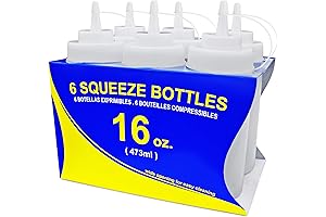 New Star Foodservice 26177 Squeeze Bottles for Transparent Ketchup Squirting
