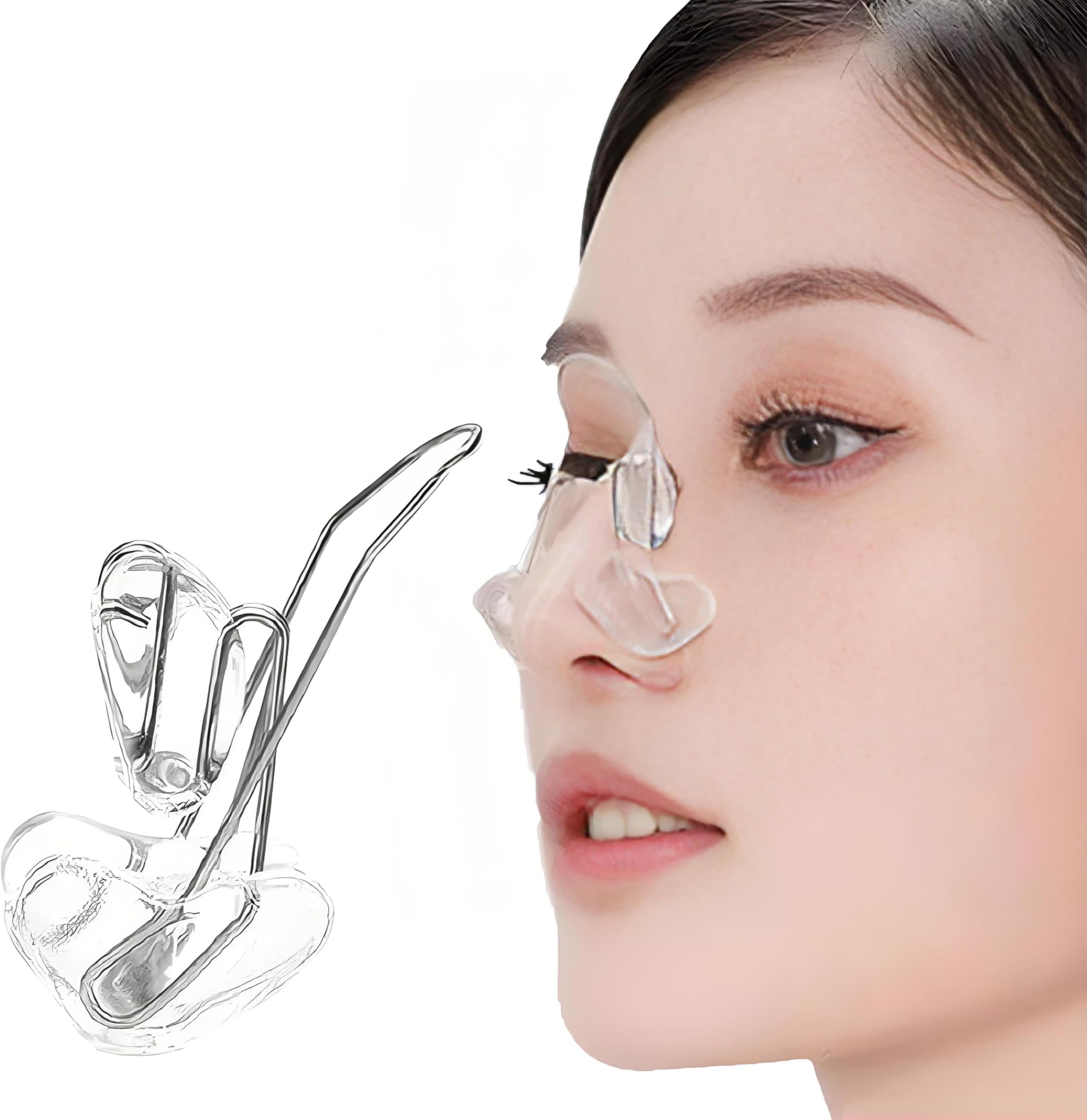 2 Pcs Nose Shaper Clip, Silicone Wide Nose Slimmer Pain Free Up Lifting Straightener