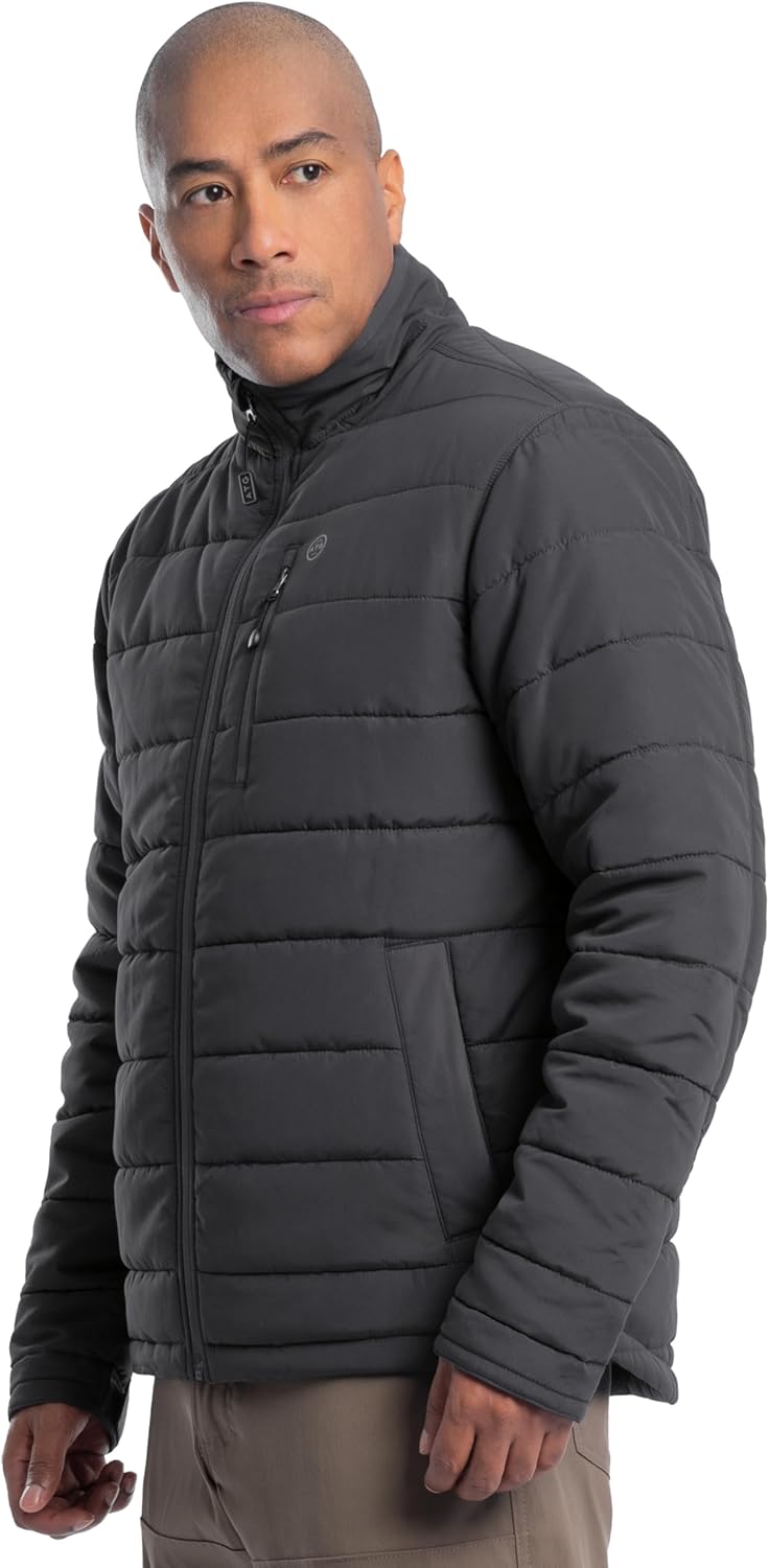 ATG mens Mock Neck Quilted Jacket - Image 6