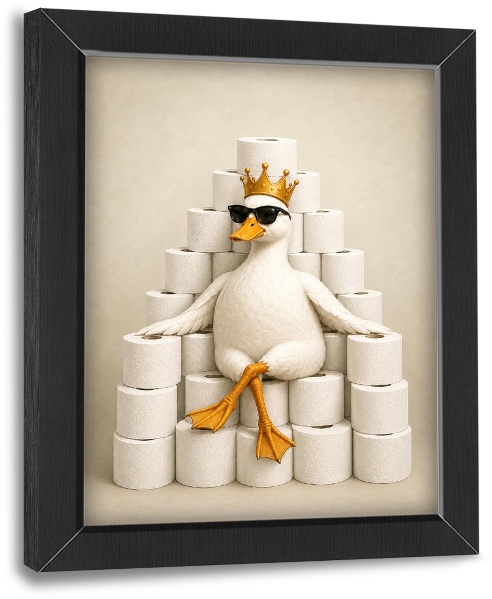 UIAMT Funny Duck Wall Art Pictures Decor Bathroom Animal Artwork 8"x10"