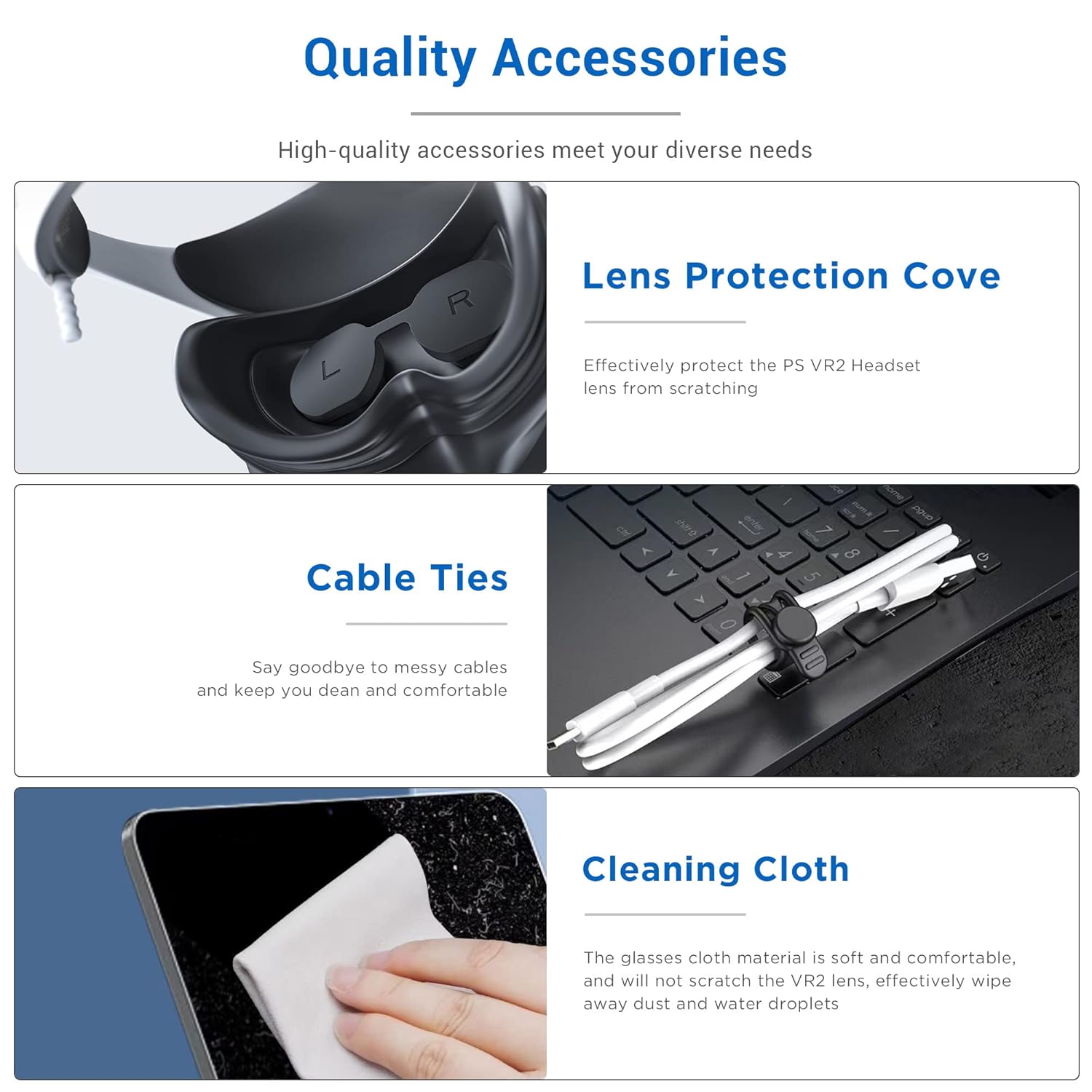 CYNOVA Carrying Case for PlayStation VR2, PlayStation 5 VR Headset and Touch Controllers Travel Storage Bag, PS VR2 Case with Silicone Lens Cover and Cable Ties for PSVR 2 Accessories (Dark gray)