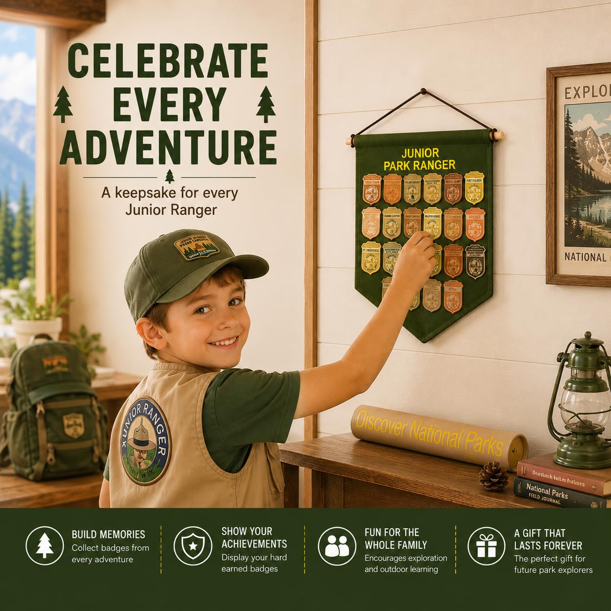 Amazon.co.jp: National Park ジュニアレンジャーバッジディスプレイ 