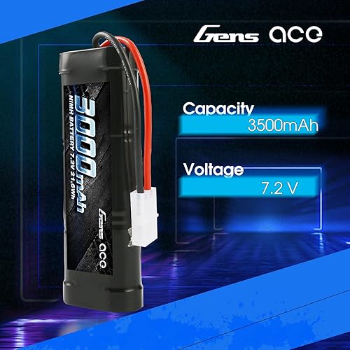 Miniatura 3 de Gens Ace Batería NiMH 3000mAh 72V con conector Tamiya para RC Cars Camión Avión Helicóptero y barco