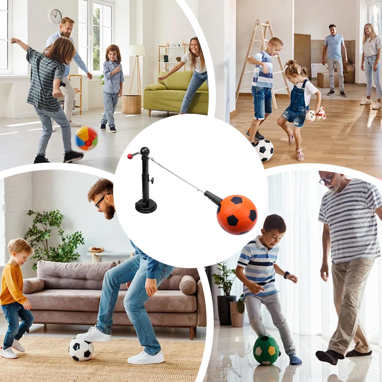 Soccer Kick Trainer - Agility Speed Practice Equipment for Dribbling Passing Rhythm Training | Outdoor Football Skill with Development Tool, Backyard Garden for Home Practice, 16.54x7.48inch