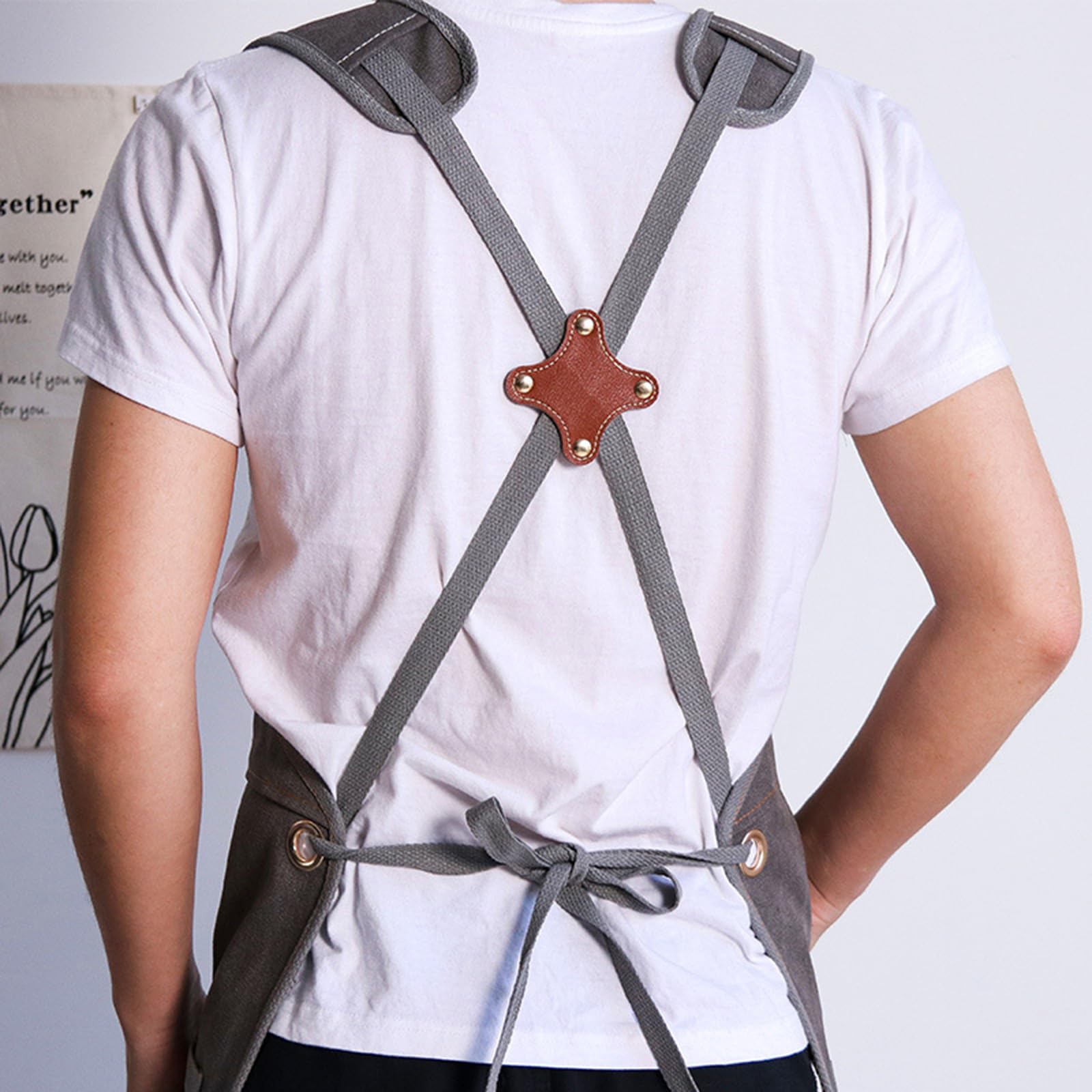 Grembiuli, Grembiule da cuoco for uomo e donna, grembiuli in tela con tasche, grembiule lavoro for cucinare giardinaggio