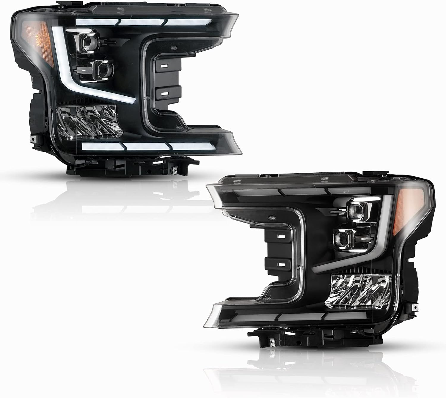 Headlights LED compatible for Ford F-150 2018 2019 2020 F150 Head Lamps Assembly Driver Passenger Lights Replacement