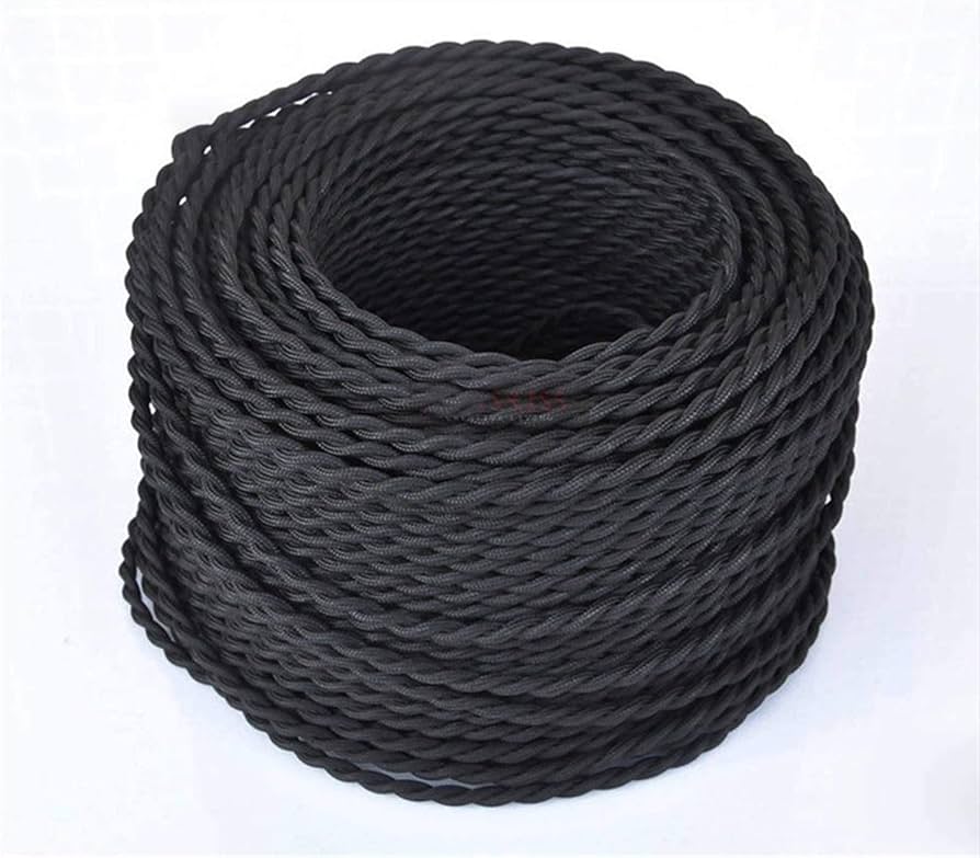 銅線の大 zxxin-銅線 ブラック5/10/20メートル、2コア電気ロープワイヤー