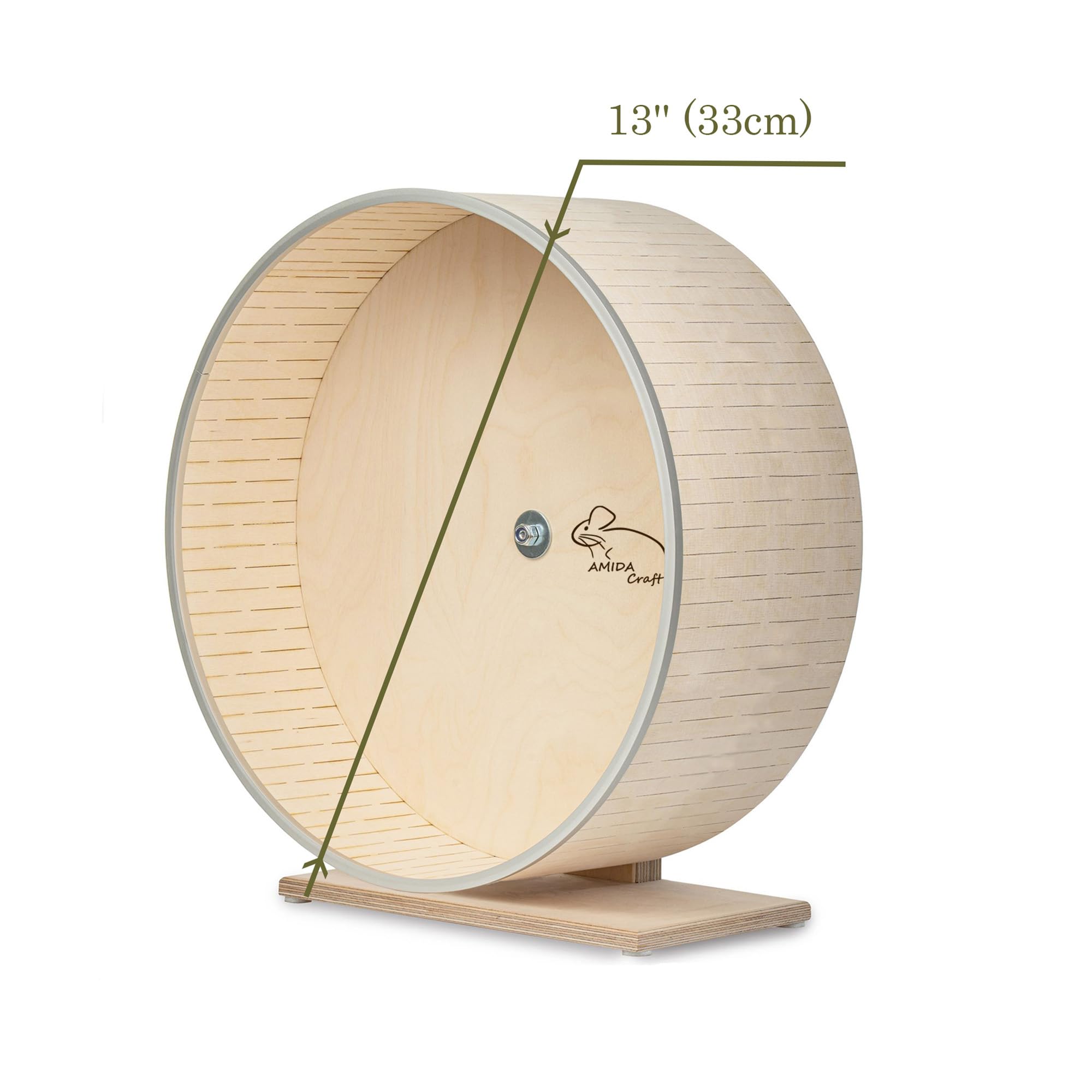 Rueda de ejercicio para tortugas, superficie de carrera extra ancha de 15 cm, rodamientos de bolas dobles, pista antideslizante, rueda de ejercicio para mascotas en interiores (33 cm en un soporte)
