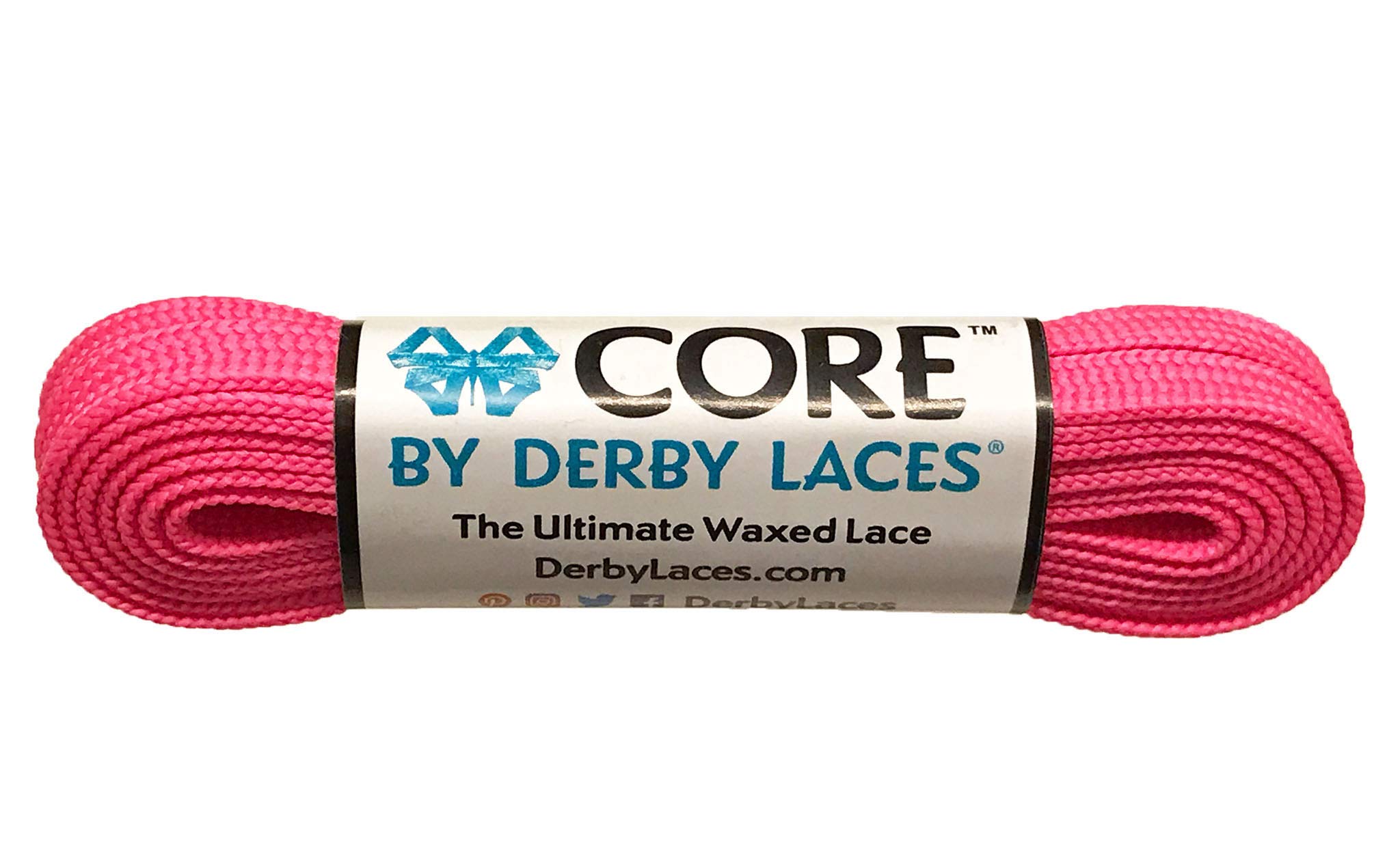 Derby LacesCORE Narrow 6mm Waxed Lace for Figure Skates, Roller Skates, Boots, and Regular Shoes