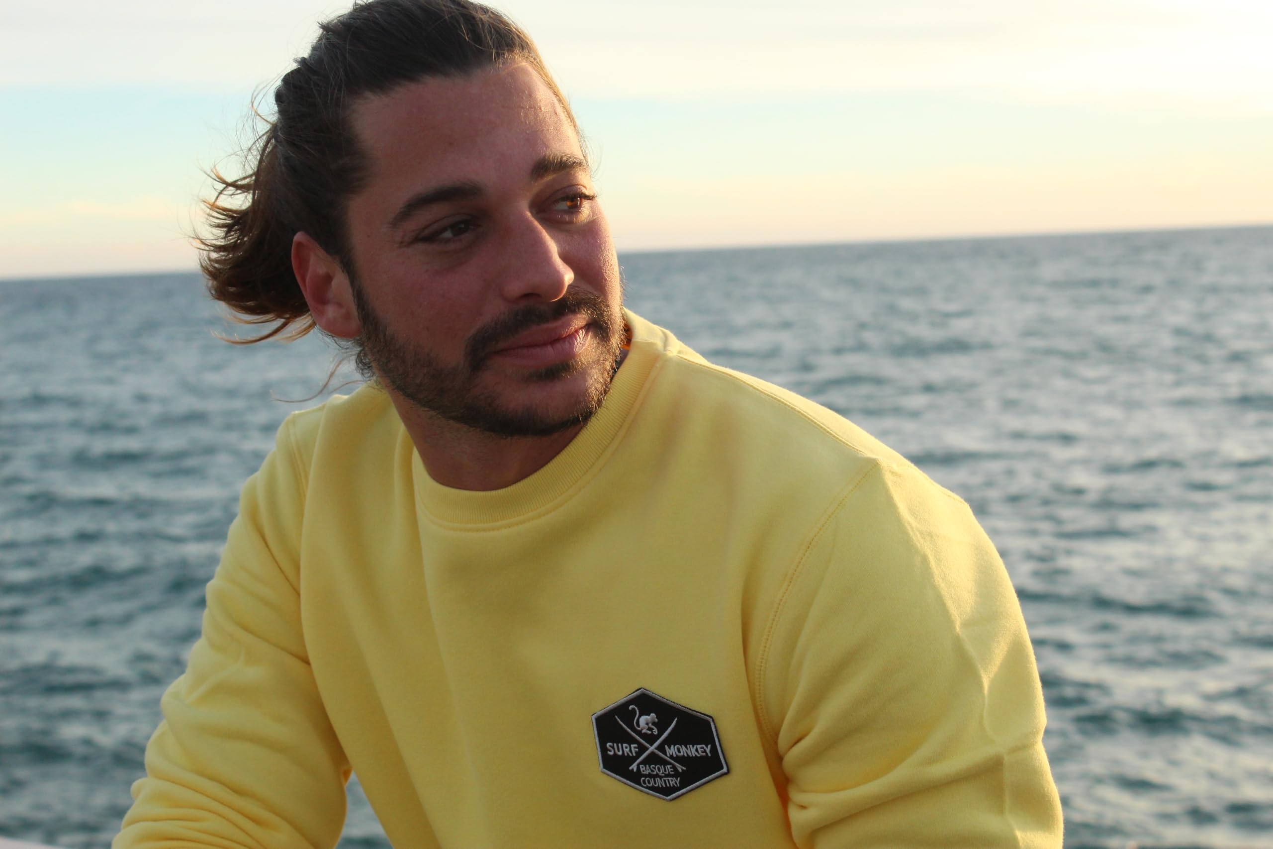 Surf Monkey Felpa con scollo rotondo patch