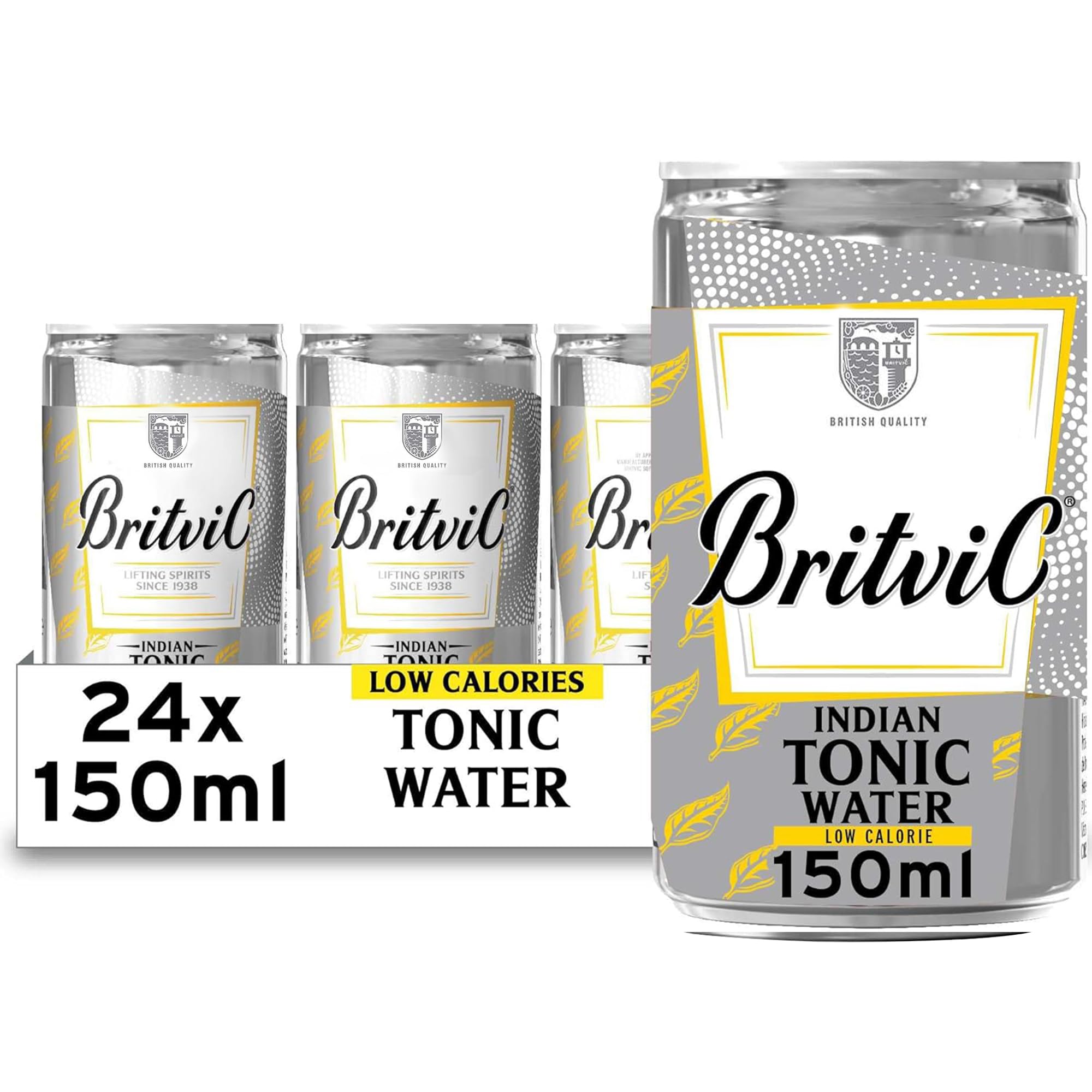 BritvicLow Calorie Indian Tonic Water, 24 x 150ml Can