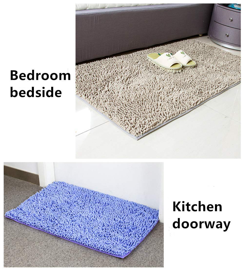 Alfombra de baño Extra Grande, Antideslizante, Absorbente, alfombras de baño para Sala de Estar, baño, Cocina, Dormitorio (45 * 70 CM, Azul Real)