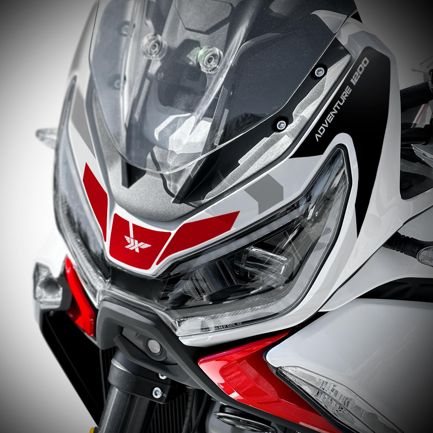 Az Graphishop - Adhesivo frontal compatible con Moto Morini X-cape 1200 2026, protección contra arañazos, fabricado en Italia FM-ADF-1203 (blanco ártico)