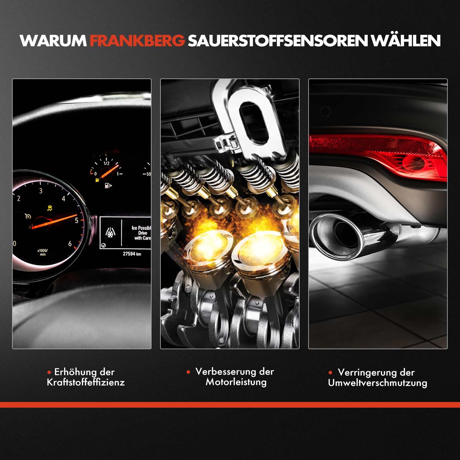 Frankberg Sonda lambda 4-Poli Compatibile Clio III 2006-2012 Kangoo 2002-2025