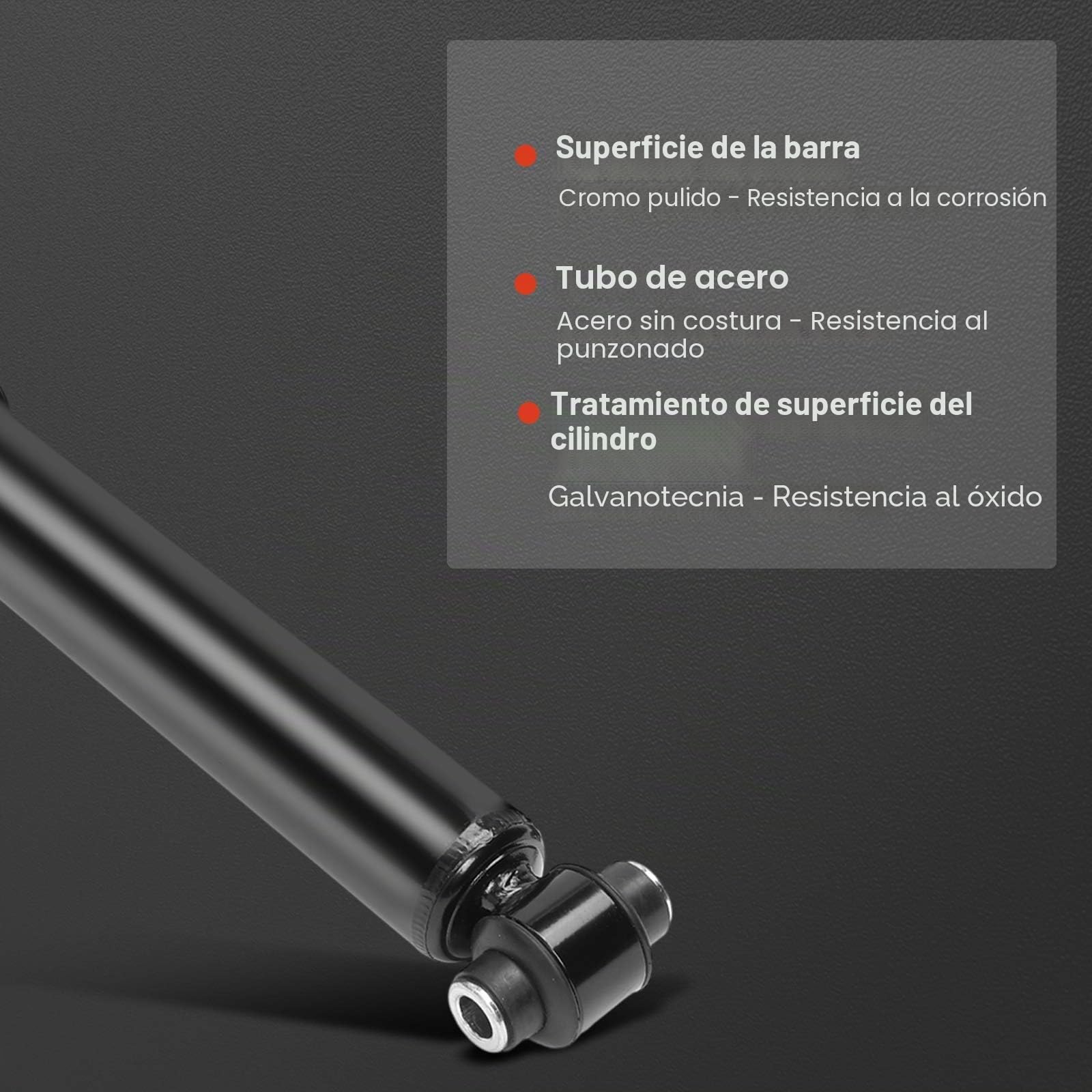 Frankberg 2 amortiguadores traseros de 456 mm a presión de gas 9830295580 | Compatible con: C5 Aircross A