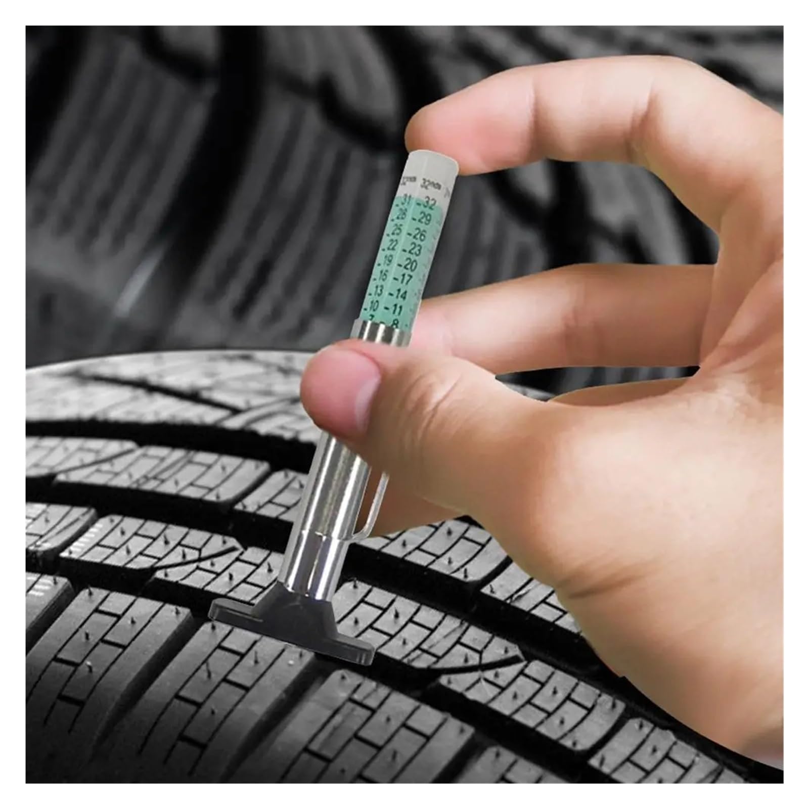 Pluma Medidora De Neumáticos De Coche De 25mm, Medidor De Espesor De Profundidad De Patrón De Banda De Rodadura De Neumáticos Automático Preciso(15pcs)