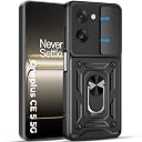 A rtistque Armor Bumper Back Case Cover for OnePlus Nord CE5 5G | Stylish Ring Holder & Inbuilt Stand | Sliding Camera Cover | Shockproof TPU Protective Design | Oneplus Nord Ce 5 Back Cover - Black gallery image