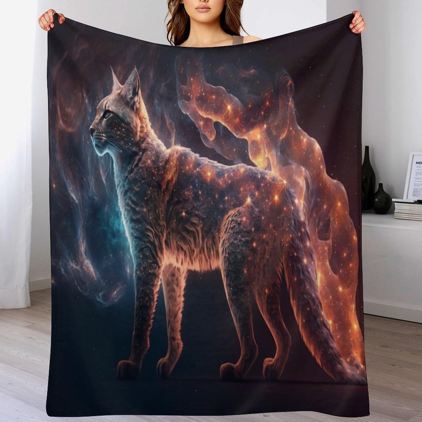 Couverture polaire lynx plaid canapé chaud et lit flanelle moelleuse