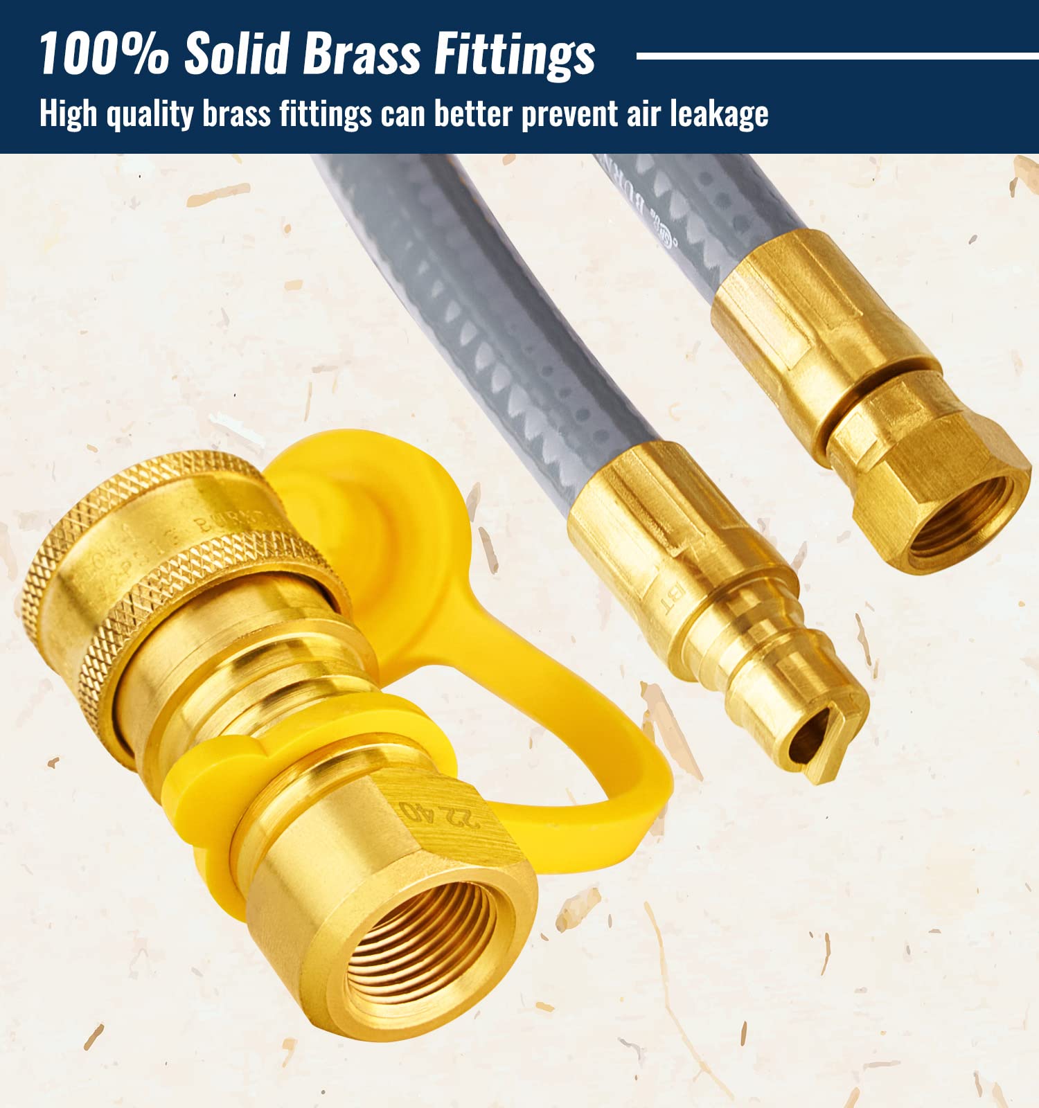 CALPOSE Kit de conversión de propano a gas natural 5249 de 15 pies para parrilla Blackstone de 28 pulgadas, 36 pulgadas, manguera de gas natural de 3/8 pulgadas de diámetro interior compatible con