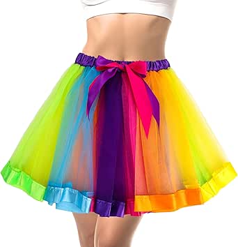 LED Tutu Rock Damen - Beleuchteter Tüllrock Mit 9 Farben, 30cm Lang Für Party, Halloween & Cosplay