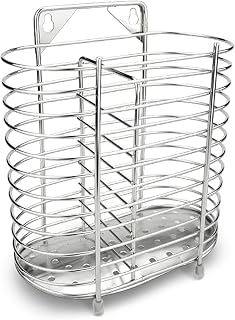 Stainless Steel Utensil Holder, Multifunctional Draining Basket for Chopsticks, Silverware, and Kitchen Gadgets, Space Saving Kitchen Countertop Caddy