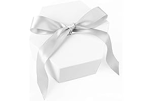 White 8" Exquisite Gift Box with Magnetic Lid - Perfect for Special Occasions