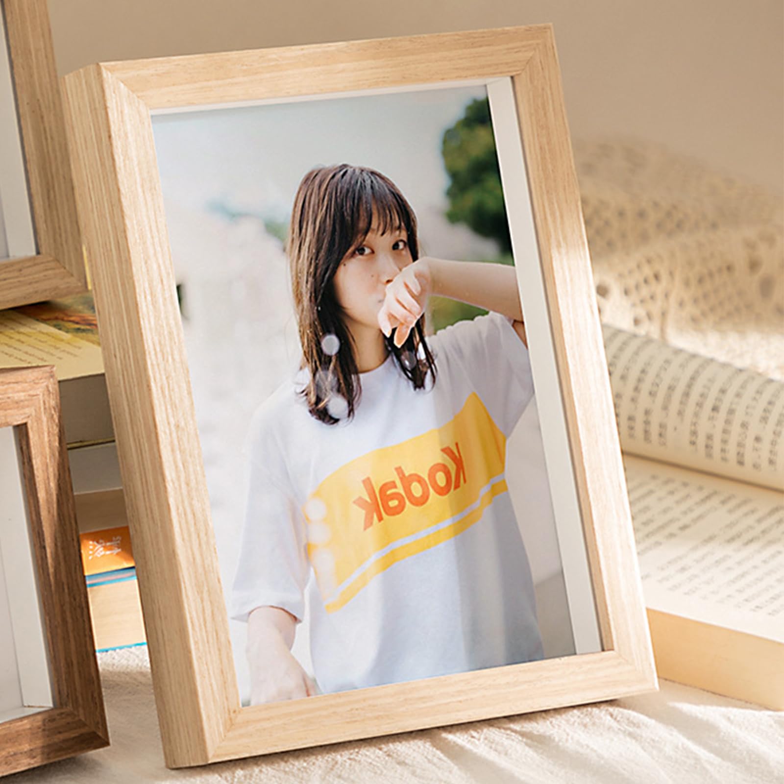 marysgift 6x4 Photo Frames Landscape & Portrait Display Picture Frame with Mount Vintage Modern Table or Wall Decoration Horizontal/Vertical Frames Gifts (White Oak,6") โ image 1