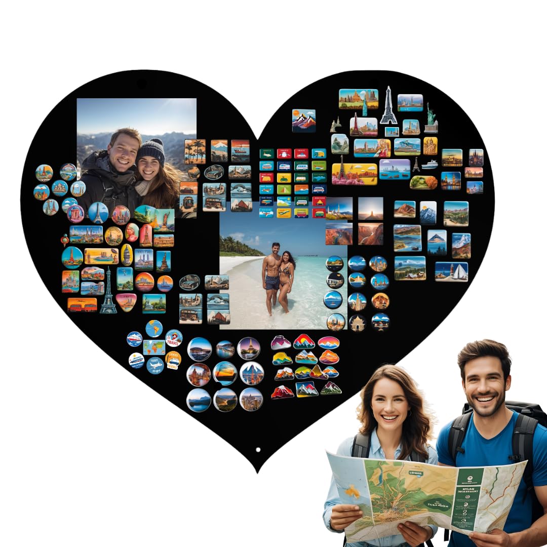 Magnettafel Klein & Groß Schwarz 60x70 cm | Magnetisches Stahlboard für Magnete, Fotos und Notizen, Beschreibbar, Montageset inklusive