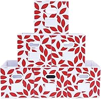 Vista 20 de Max Houser - Juego de 6 cubos de almacenamiento hechos de tela con asas de plástico dobles, para el armario del hogar, dormitorio, cajones