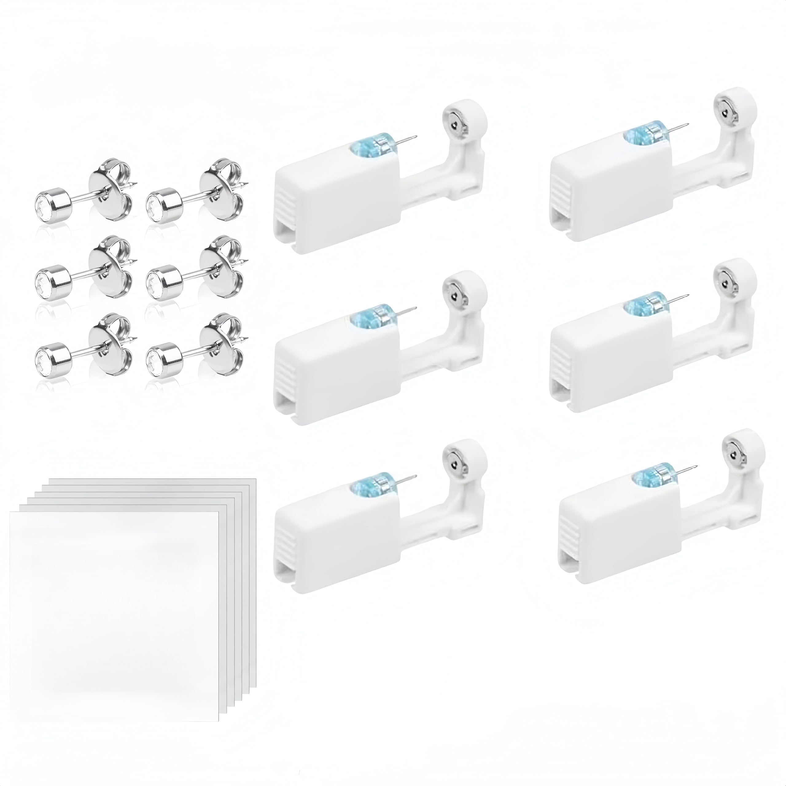 Aucuu Pistolas Desechables para Perforar Orejas, Desechables Herramienta Autoperforante Indolora con Pendientes de Acero Inoxidable, Seguro y Estéril, para Niñas, Mujeres y Hombres — view 11