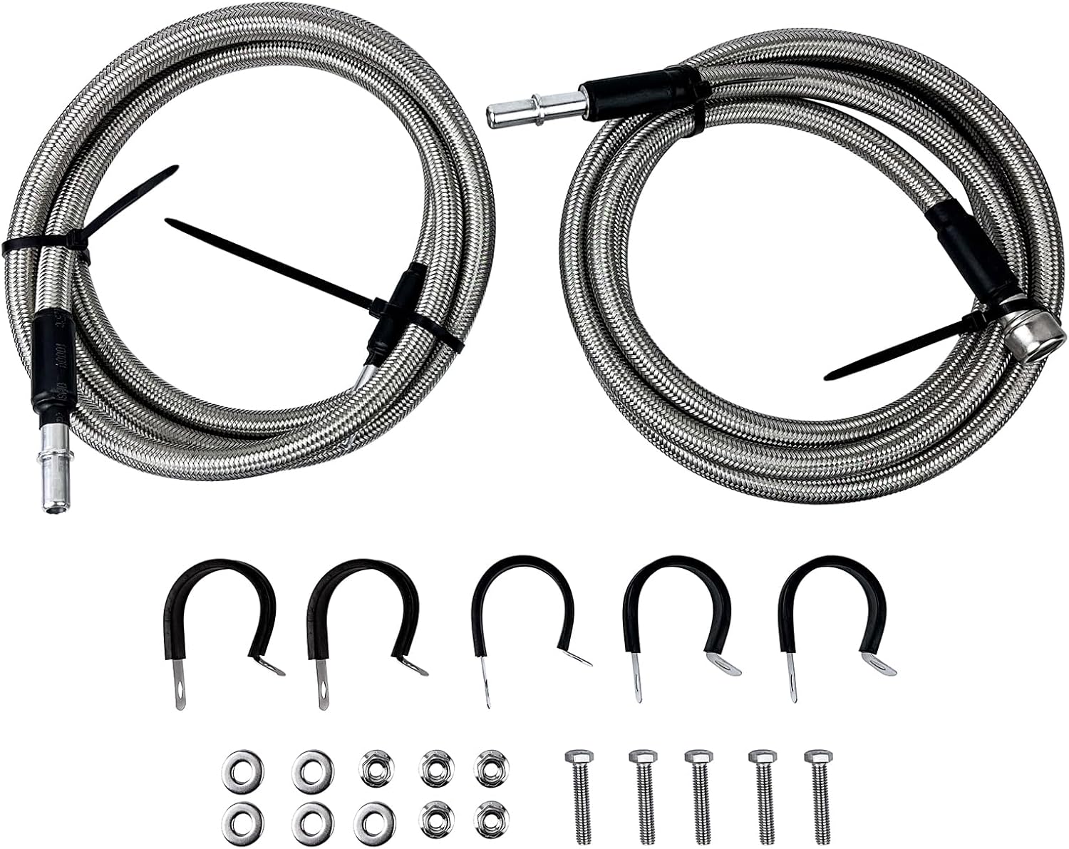 Fuel Line Kit 819-846 Compatible With Silverado 1500 Classic 2500 HD 3500 GMC Sierra 1500 2500 HD 3500 2004-2010 Flexible Braided Lines Stainless Steel
