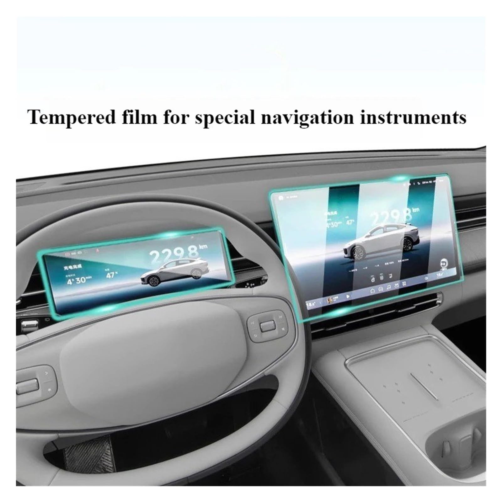 Film Protecteur d'écran pour système de Navigation de Voiture Xpeng G6 23-24 en Verre trempé Anti-Rayures pour écran LCD GPS/Radio de Voiture (G6 mètre 1-1)