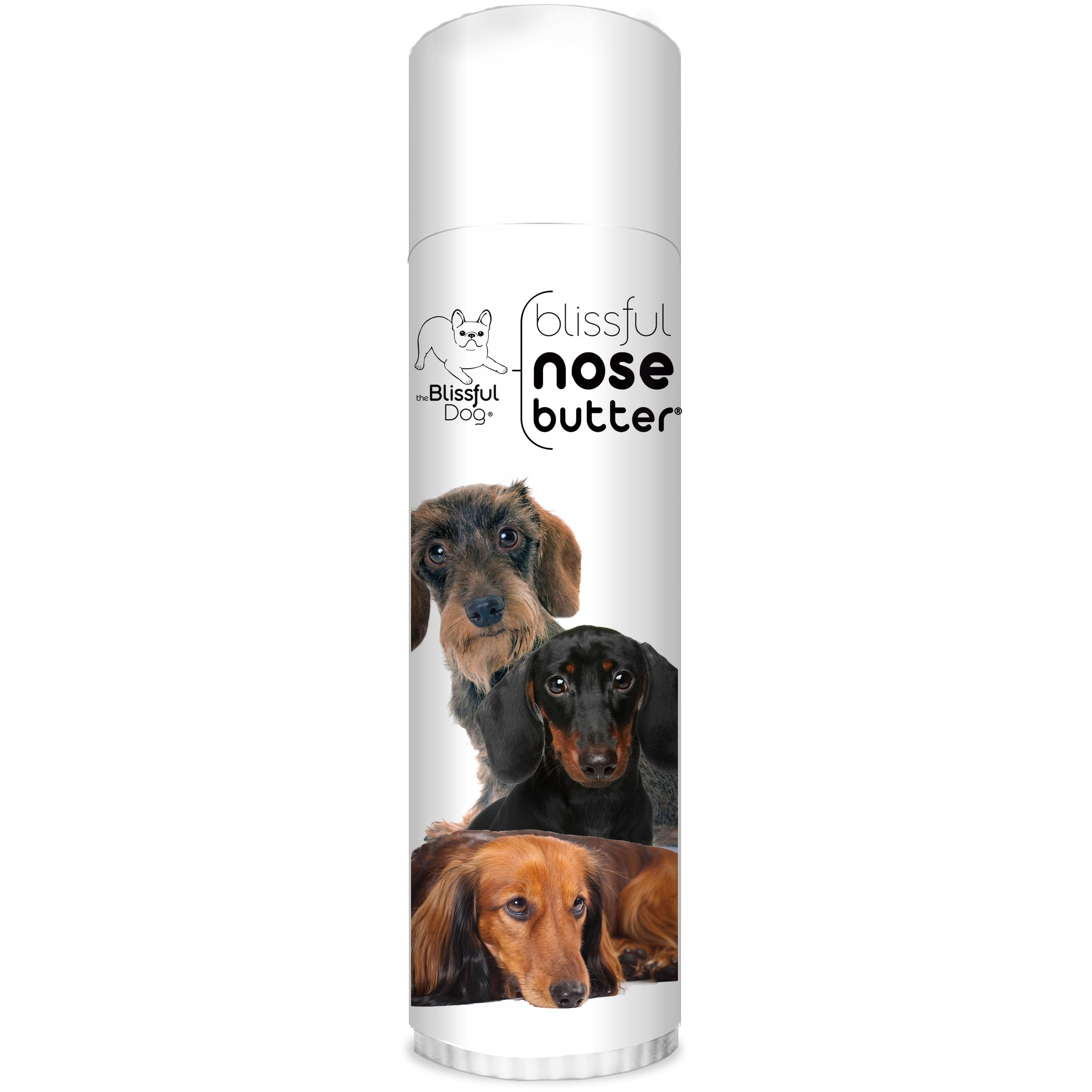 The Blissful Dog Daschund Nose Butter for Dry, Cracked Skin, Lick-Safe Dog Nose Balm with Moisturizing Shea Butter, Almond, Olive, and Essential Oils, Pet Supplies, Uncented, 0.50 oz.