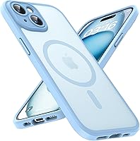 Vista 542 de TOCOL Funda magnética para iPhone 15 Pro Max, protección completa mejorada de la cámara, compatible con Magsafe, protección contra caídas, funda