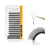 NAGARAKU 4D W Shape Eyelash Extension Supplies Natural Soft Volume 0.07mm C curl 8mm Premade Fans Faux Mink Matte Black Cluster Easy Fanning False Lashes