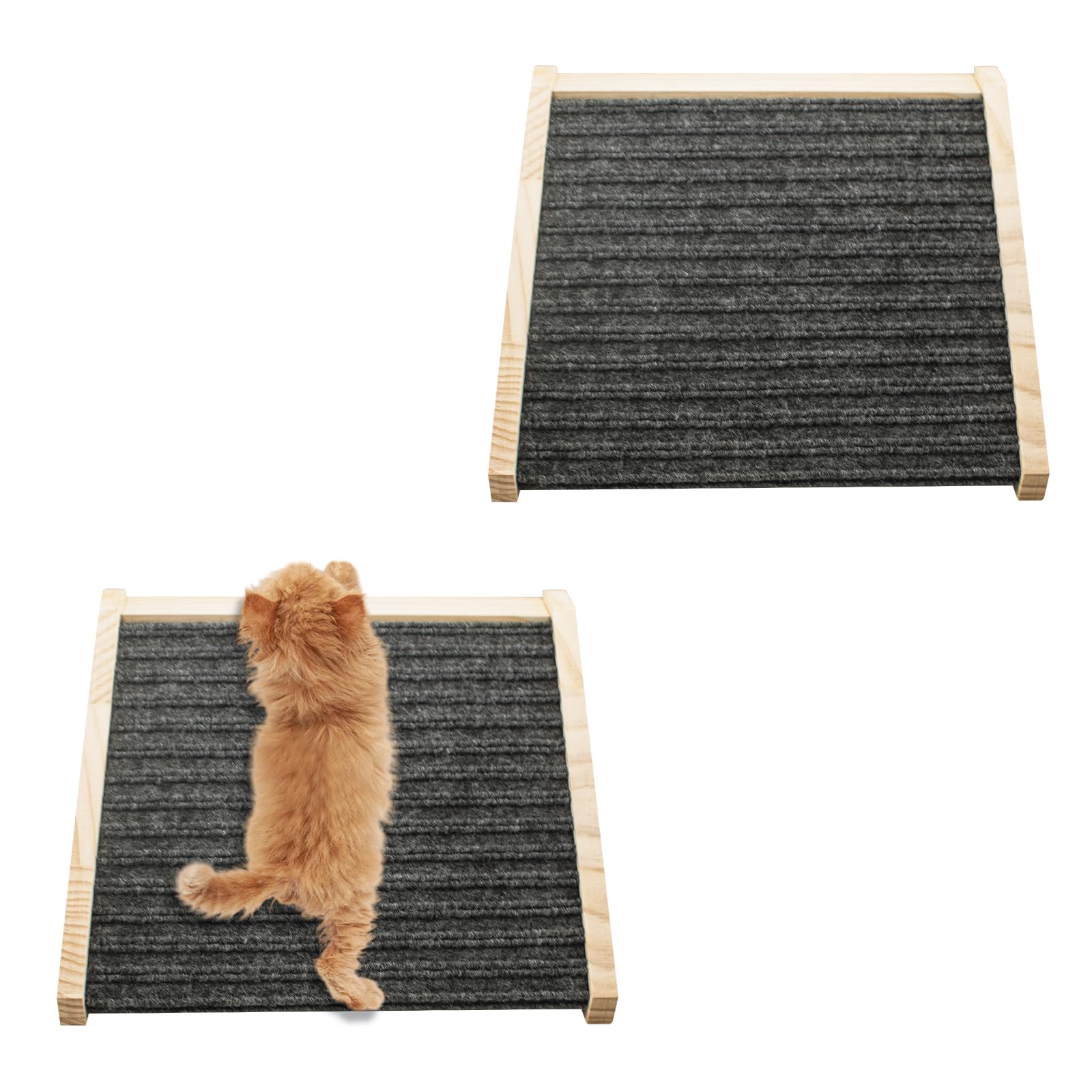 Lot de 2 rampes en bois pour escaliers, marches pour animaux domestiques avec angle de 30° et surface antidérapante, rampe auxiliaire pour petits chiens et chats