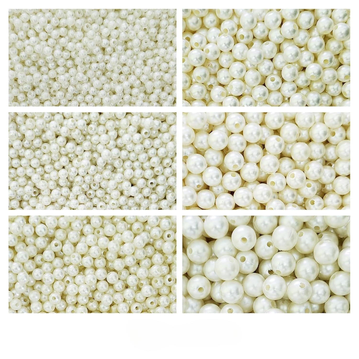 1800 Pcs White Pearl Beads for Jewellery Making - Off White Pearls for Craft - Beads for Craft - Bead Jewellery Making - Bead Craft - Beads for Bracelets -Size 4, 5, 6, 8, 10, 12mm (Pack Of - 1800 Pcs) (B0DFVDQW8V) Amazon Price History, Amazon Price Tracker