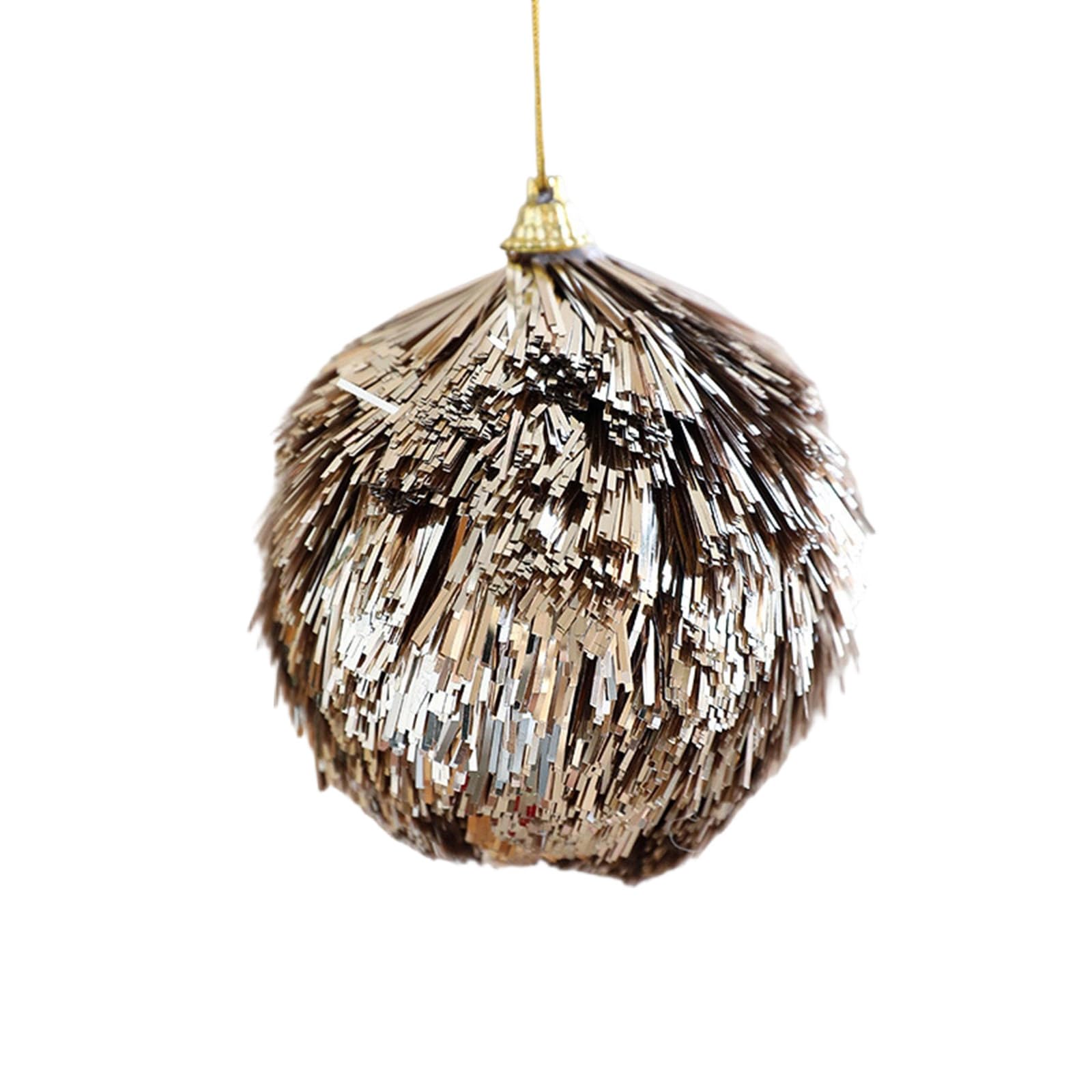 Glowing Wooden Pinecone Holiday Ornament, Indoor/Outdoor Christmas Decoration for Home Christmas Hanging Ornament