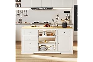 Premium Kitchen Island with Storage and Comfortable Seating