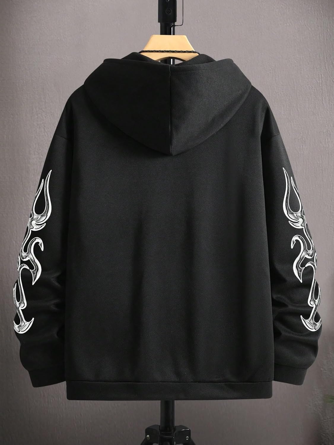 GORGLITTER Men's Y2K Graphic Zip Up Hoodies Streetwear Designer Baggy Pullover Hooded Sweatshirts Jacket - Image 2