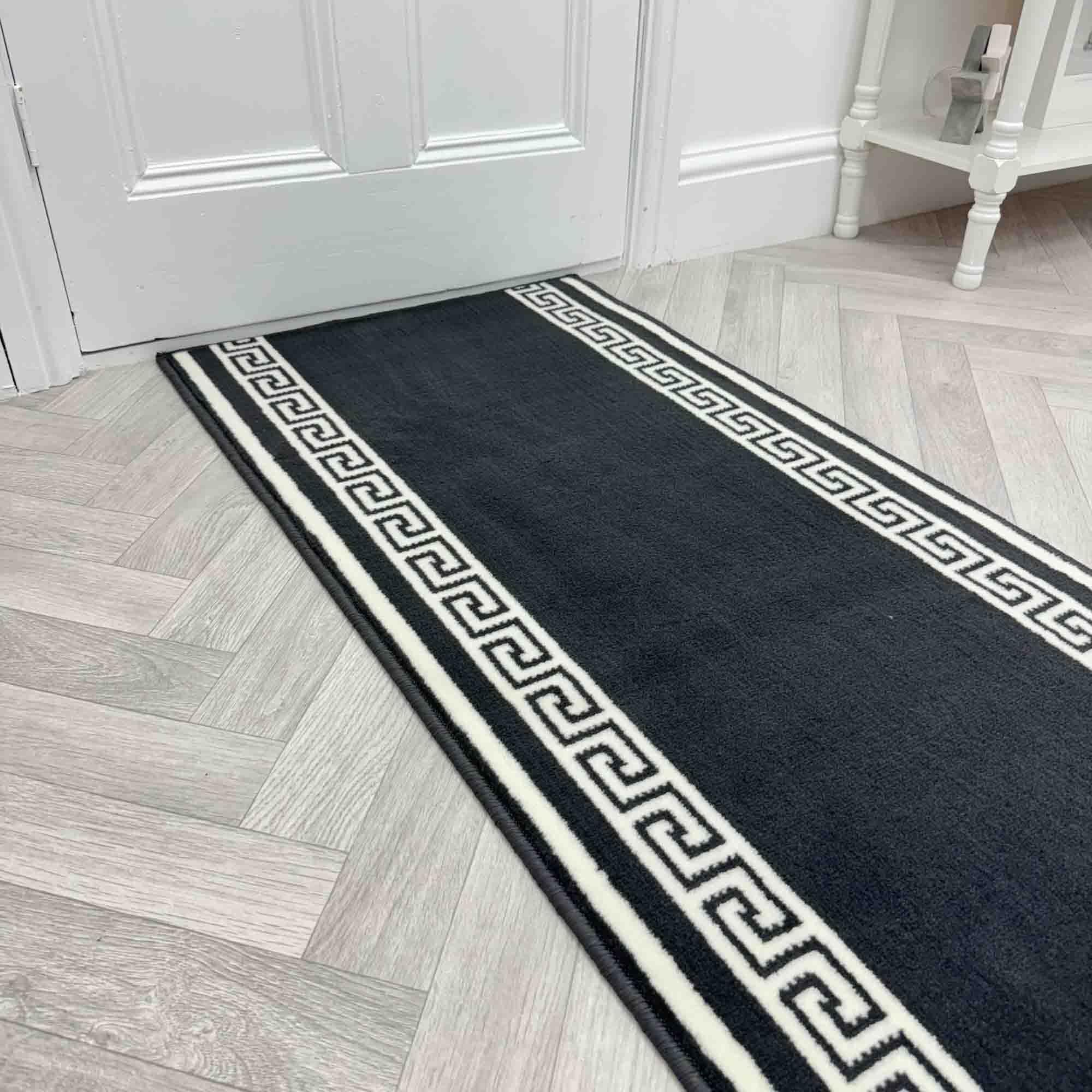 runrug Soft & Luxurious Hallway Runner Rug - Comfortable Carpet for Hall, Kitchen & Corridor - Multiple Sizes - Stain-Resistant, Dirt-Resistant - 60cm x 390cm - 9mm Thick - Key, Dark Grey