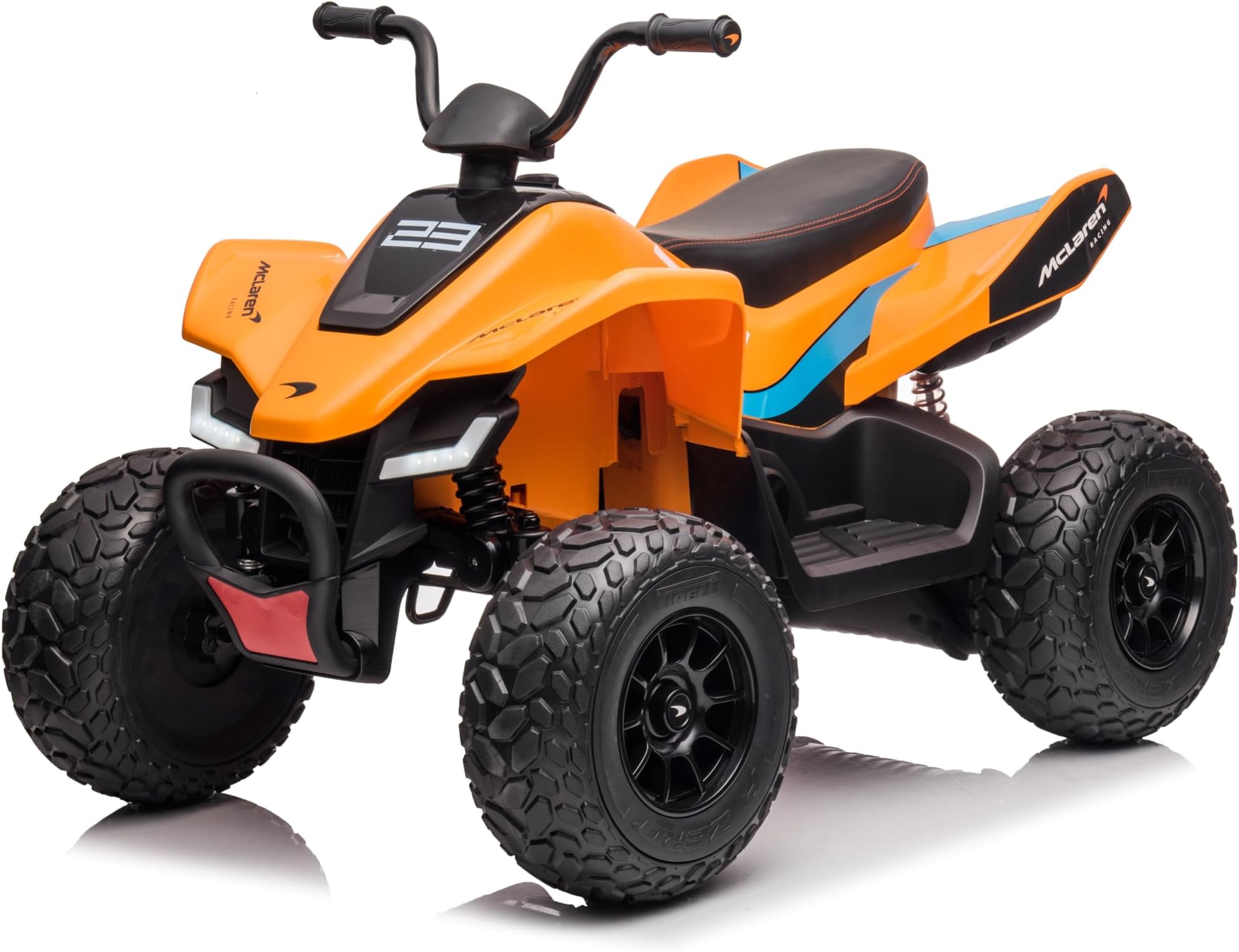 Lovely Baby Kids Power Riding Quad Bike LB 112EL, Ride On 4 EVA Wheel Motorcycle, 12V Battery Operated Electric Bike with 2 motors, Off-Road Drive Vehicle Gift for Toddlers,Quality Cars (Orange)