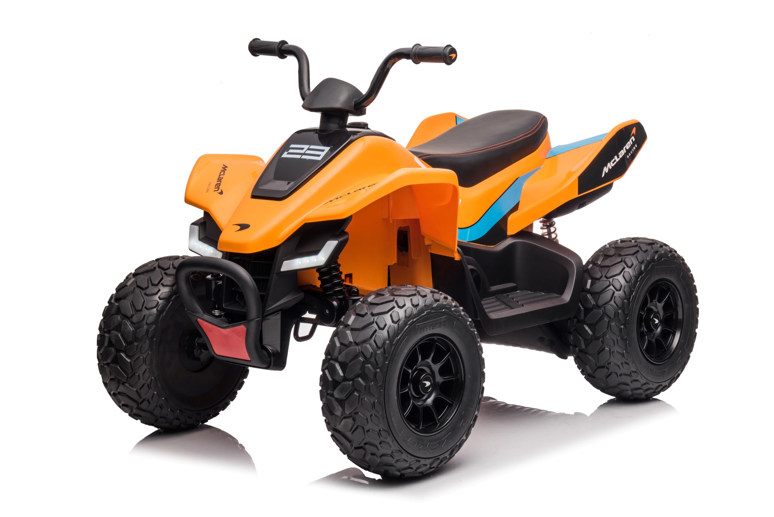 Lovely Baby Kids Power Riding Quad Bike LB 112EL, Ride On 4 EVA Wheel Motorcycle, 12V Battery Operated Electric Bike with 2 motors, Off-Road Drive Vehicle Gift for Toddlers,Quality Cars (Orange)