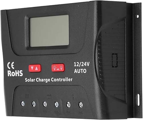 Miniatura 6 de Controlador solar, Controlador Solar Inteligente PWM 12V 24V Identificación Automática 50A Pantalla LED, Controladores de Energía Renovable