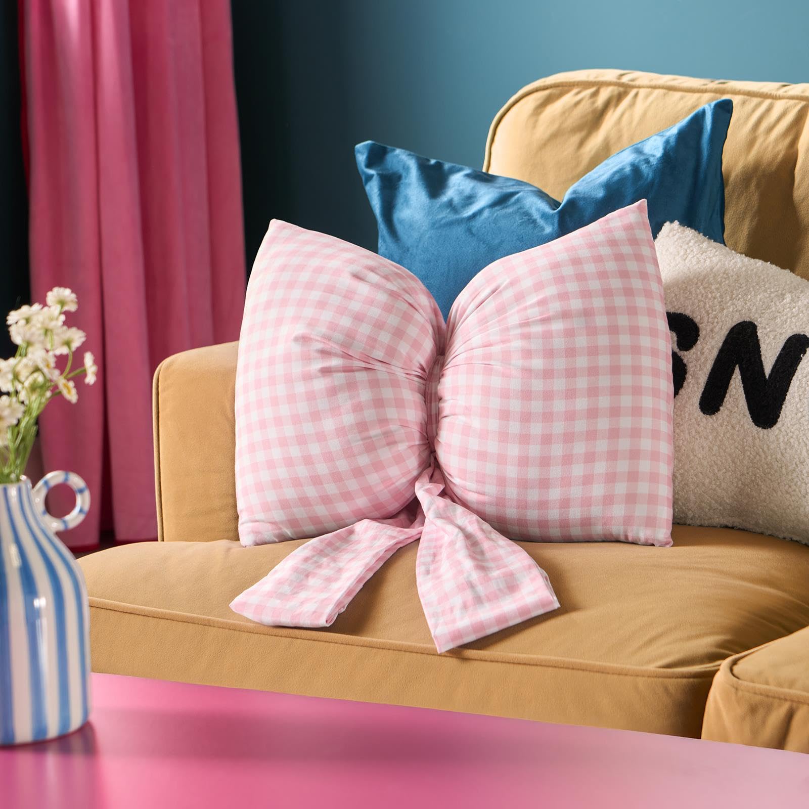 OHS Bow Shaped Cushion - Pink