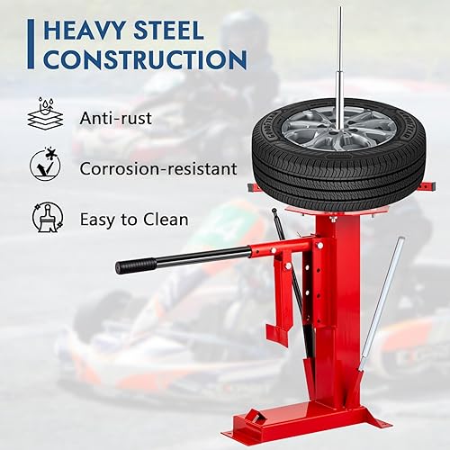 Miniatura 7 de Cambiador de neumáticos manual múltiple, herramienta de mano portátil para neumáticos de 4 a 16-12 pulgadas, rojo