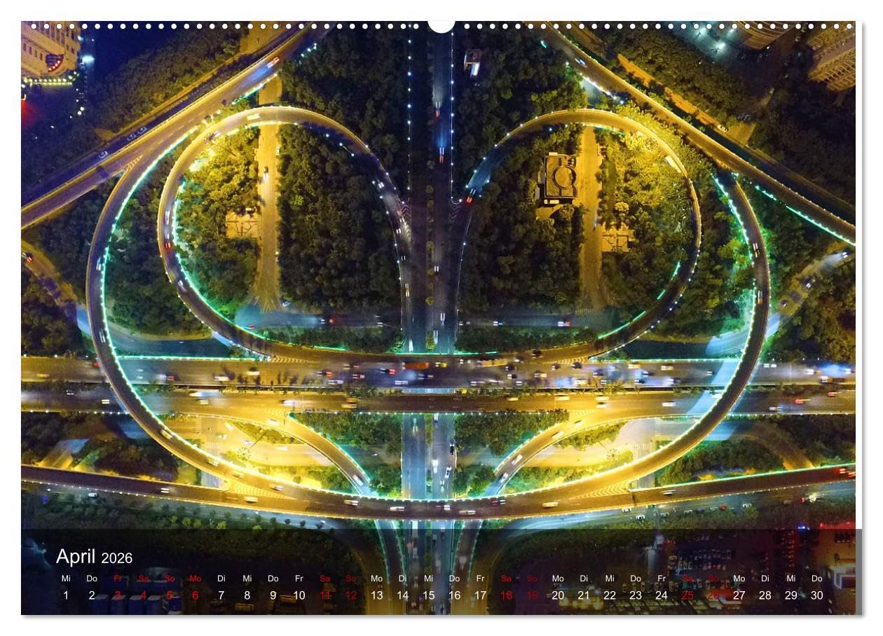 Traffic Lights - Großstadtverkehr der schönsten Metropolen von oben (hochwertiger Premium Wandkalender 2026 DIN A2 quer), Kunstdruck in Hochglanz: ... aufregender Weltstädte (CALVENDO Orte)