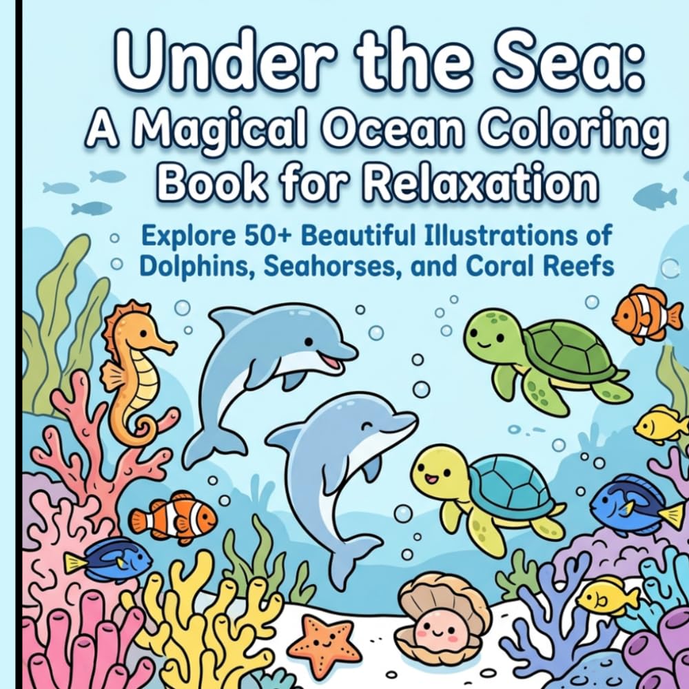 A Magical Ocean Coloring Book for Relaxation: Under the Sea