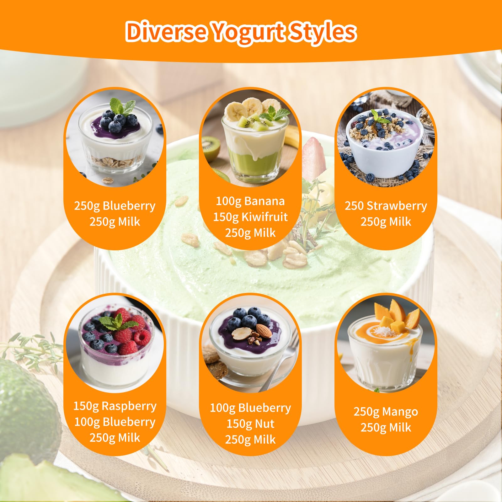 Máquina para hacer yogurt de 2000 ml con 2 tarros de vidrio, máquina para hacer yogur de acero inoxidable con pantalla LED, temperatura ajustable y temporizador de 48 horas, para hacer yogur orgánico